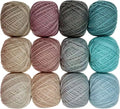 KCS Mercerized Pearl Cotton Thread Size 8 Crochet Needlework Embroidery Threads Ball (12, 12balls11) - color: 12balls11