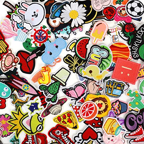 NICEVINYL Embroidered Iron-on Patches Applique: 72Pcs Clothing Accessories - color: Colorful, size: Pack of Assorted, style: Random Patches