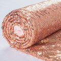 ShiDianYi 15 Feet Sequin Fabric by The 5 Yards Rose Gold Sequin Fabric for Sewing Costumes Sequin Knit Fabric Sequin Table Cloth Table Linen -0818S - color: Rosegold, size: 5 Yard