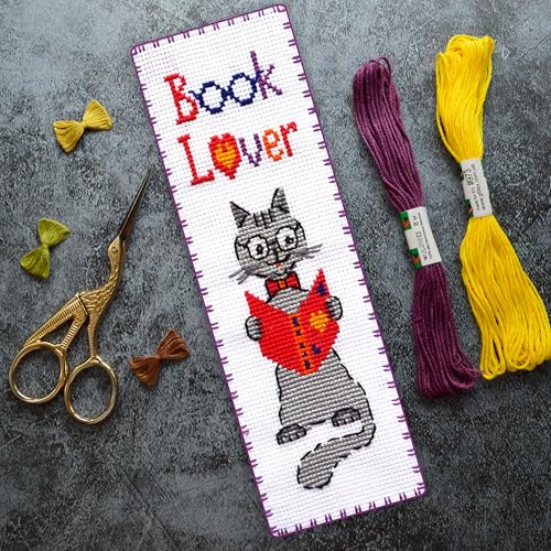 Povitrulya Booklover - Counted Cross Stitch Bookmark Kit - color: Booklover
