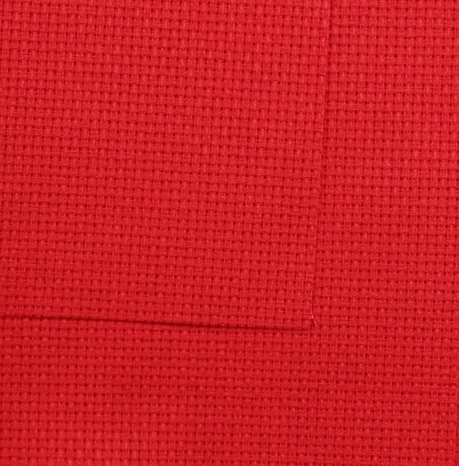 KCS 2 pc of 15" x 18"(38cmx45cm) 16 Count Cross Stitch Cotton Aida Cloth Needlework Fabric Box (Red, 16CT) - color: Red, size: 16CT