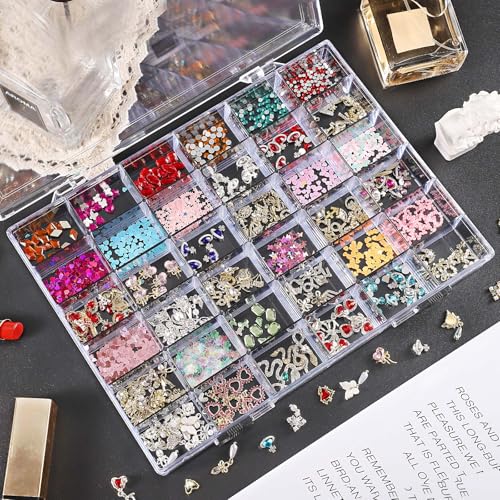 Noverlife 36 Grids Clear Plastic Organizer Box, Bead Storage Organizer Box - size: 36 Grids - 1 Pack