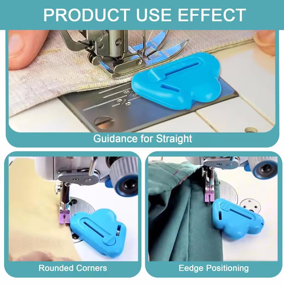 ZhXu Shuo 3Pcs Magnetic Seam Guide for Sewing Machine with Seam Rippers, Multifunctional Hemmer Guide with Scale, Stitch Remover Tool, Universal Sewing Accessories and Quilting Supplies