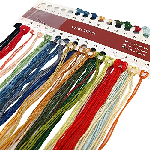 Howie's Needlepoint Cross Stitch Kits, 14CT Pre-Printed Pattern Needlepoint Kits, Full Range of Stamped Starter Kits (Christmas Stocking 2, 13.4 x 19.3 Inch) - color: Christmas Stocking 2