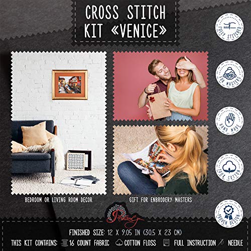 Povitrulya Counted Cross Stitch Kit for Adults 'Venice' - color: Venice