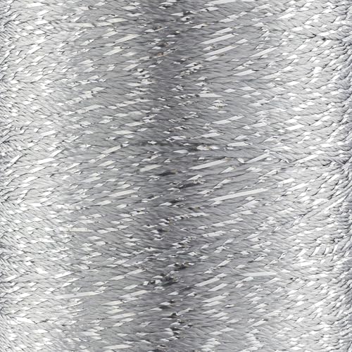 YarnArt Camellia Metallic Shimmer Fine Yarn – Polyester & Metallic Thread for Crochet, Embroidery & Jewelry Making – 20g & 50g Skeins, 192m (Gray, 50g Skein) - color: Gray, size: 50g Skein