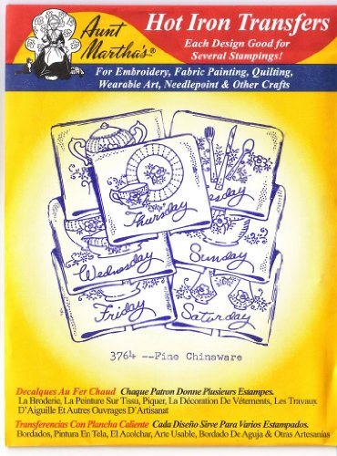 Fine Chinaware Aunt Martha's Hot Iron Embroidery Transfer
