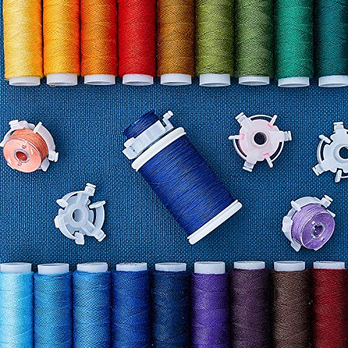 WILLBOND 25 Pieces Bobbin Holder Sewing Clips Tool for Spools of Thread