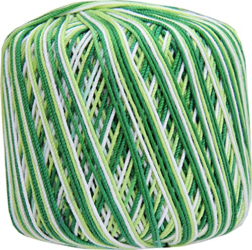 ThreadArt 100% Cotton Crochet Thread Size 3, Variegated Garden Greens 50 - color: VARIEGATED GARDEN GREENS, size: SIZE 3 SINGLE