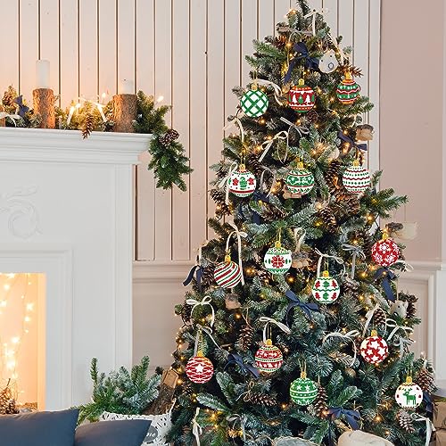 Yuxung 15 Pcs Christmas Diamond Art DIY Keychain Hanging Ornament, Classic - color: Classic