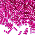2000pcs Glass Bugle Beads, Tube Beads Bulk, Mini Long Tiny Small Waist Loose Spacer Embroidery Beaded for Bracelets Jewelry Making Sewing, Crafts, 2×6mm, Rose Pink - color: Rose Pink