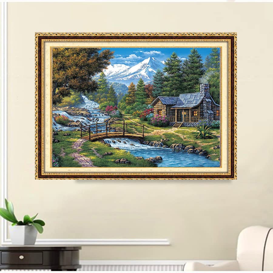 KTHOFCY 5D DIY Diamond Painting Kits for Adults Kids, Scenery Full Drill Embroidery Cross Stitch Crystal Rhinestone Paintings Pictures Arts Wall Decor Painting Dots Kits 15.7X11.8 in