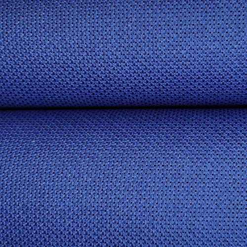 19" x 28" 18CT Counted Cotton Aida Cloth Cross Stitch Fabric (Royal Blue) - color: Royal Blue