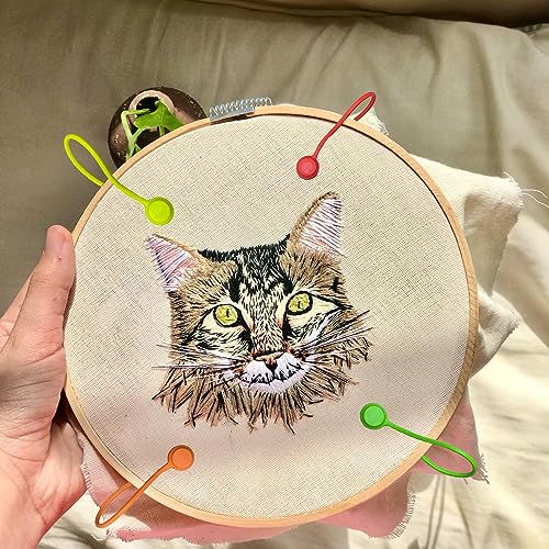 SPANSEE 4 PCS Magnetic Fabric Clips, Silicon Needle Minder, Magnetic Needle Keeper for Cross Stitch Embroidery, Needle Holder, Magnetic Needle Minders, Cross-Stitch Gift