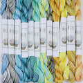 KCS Big skeins of 25 Meters Size 25 Color Variegated Cross Stitch Stranded Threads,12 skeins,04 - color: 12skeins04, size: 12 skeins
