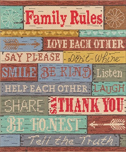 Family Rules Counted Cross Stitch Kit