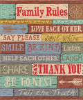 Family Rules Counted Cross Stitch Kit