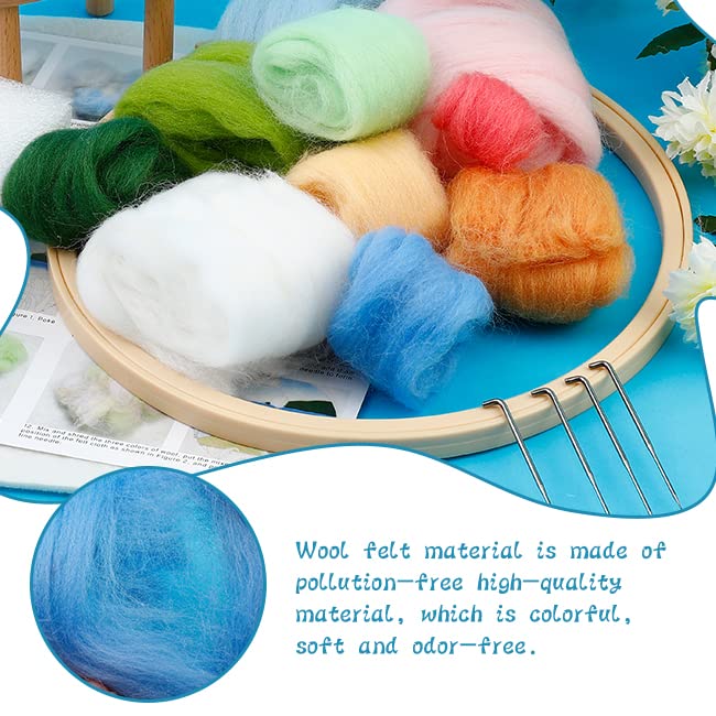 kgxulr Needle Felting Kit, Tulips Felting Kits, Wool Painting Kit - color: Tulips