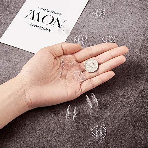 Craftdady 200pcs Empty Plastic Sewing Machine Embroidery Bobbins 0.81" Beading Stitch Thread Cord Wire Spools - color: Clear, Plastic Bobbin