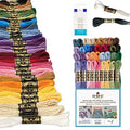DMC Popular Pack 36 Colors Bundle with DMC White/Black and Needles Size 26.