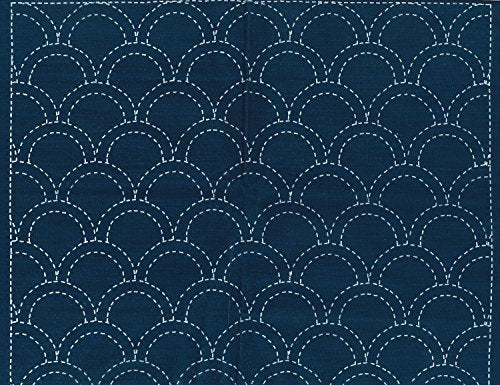 Sashiko fabric indigo 3 wave