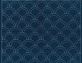 Sashiko fabric indigo 3 wave