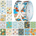 Hosuly 40 Pcs Fall Fabric Autumn Pastel Pumpkin Jelly Quilting Strips Roll - color: Fall Pumpkin