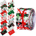 Tegeme 40 Pcs Christmas Jelly Fabric Strips for Quilting Winter Craft 2.55" - color: Vivid Style