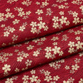 MAYJOYDIY 1 Yard 59 Inch Gold Cherry Blossoms Prints Cotton Fabric Japanese Sakura Quilting Bundles Bronzing Style for Sewing DIY Dresses Half Skirt Shirts Handicrafts - color: Gold