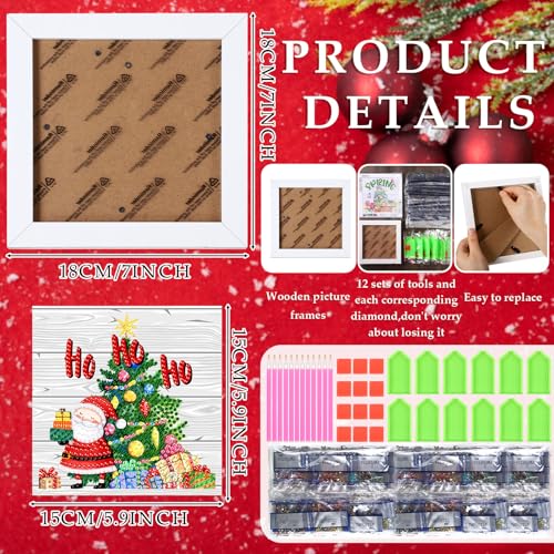 Trandraft Holiday Small Diamond Art Kit forAdult, 13 Pcs, Multi Elements - style: Multi Elements