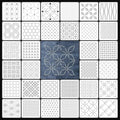32 Piece Sashiko Stencil Kit 5.1 x 5.1 Inch PET Templates