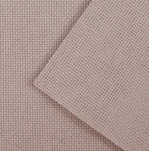 KCS 19" x 28"(48cmx72cm) 18CT Counted Cotton Aida Cloth Cross Stitch Fabric (Coffee) - color: Coffee