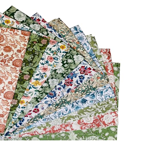 Fat Quarters Fabric Bundles Cotton Quilting Fabric, Morris Pattern A - color: Morris Pattern a