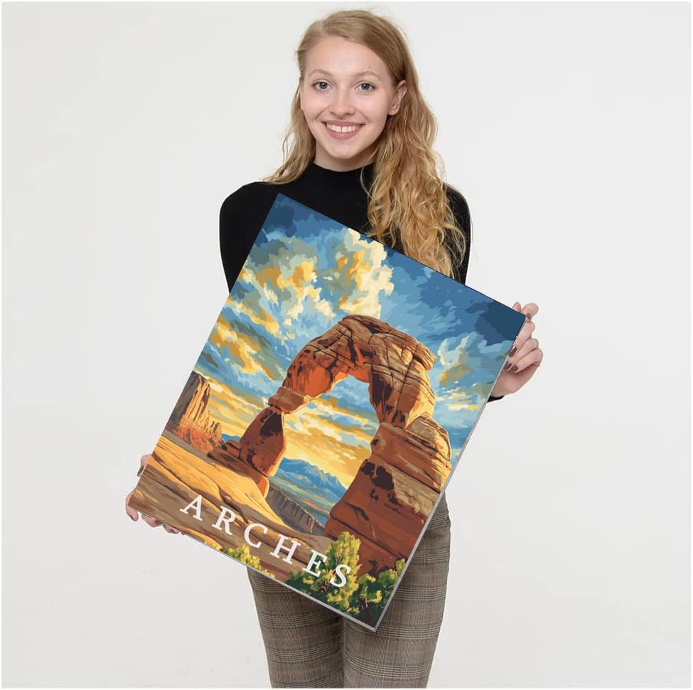Tiwabb 6 Pack National Park Stamped Cross Stitch Kits for Adults Beginners - color: National Park