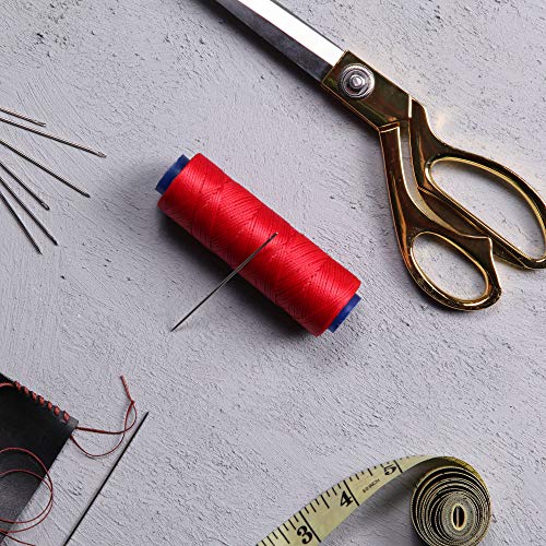 Waxed Thread, Strong Thread for Leather, Upholstery, Shoe, Bag, incl. Needle (Colour: RED) - color: Red