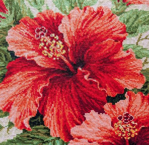 RIOLIS 1967 Hibiscus Counted Cross Stitch Kit 15.75 x 19.75 in