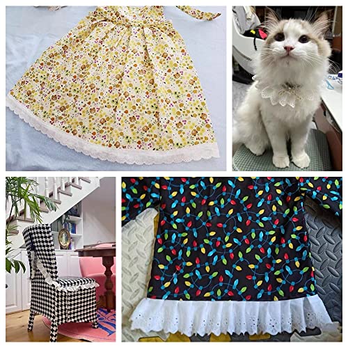 Eyelet Lace Trim 7 Yards White Cotton Lace Ribbon Embroidery Embroidery Craft Lace for Sewing, Baby Clothes, Pets Clothes - color: 4#