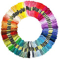 Vilihkc Rainbow Color Embroidery Floss 100 Skeins Per Pack with Cotton for Cross Stitch Threads Bracelet Yarn Craft Floss Embroidery Floss Set - color: 100 colors