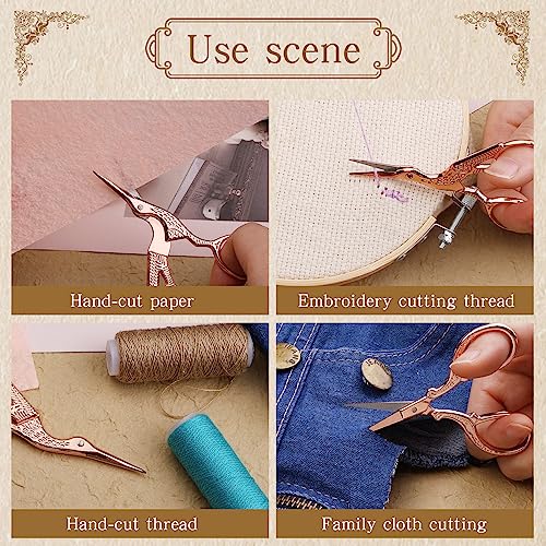 Embroidery Scissors Set 2Pcs Cute and Practical Sewing Scissors - color: Gold