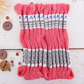 12 Skeins ThreadArt Cotton Embroidery Floss, Bright Pink - color: Bright Pink