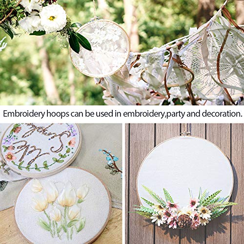 Pllieay 7 Pieces 7 Sizes Embroidery Hoops 4 inch to 12 inch