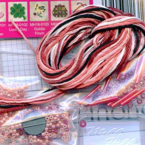 Flamingo Beaded Counted Cross Stitch Ornament Kit Mill Hill 2010 Spring Bouquet MH180105