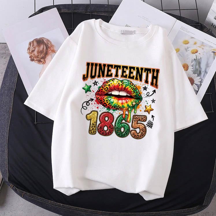 Juneteenth Iron on Transfer Patches for Clothes - 4 Packs Black History Month Heat Transfer Vinyl Decals 1865 Liberation Day DTF Transfer Press Patch Black Men Fist Lips Iron on Appliques for T-Shirt - color: Yellow Juneteenth A