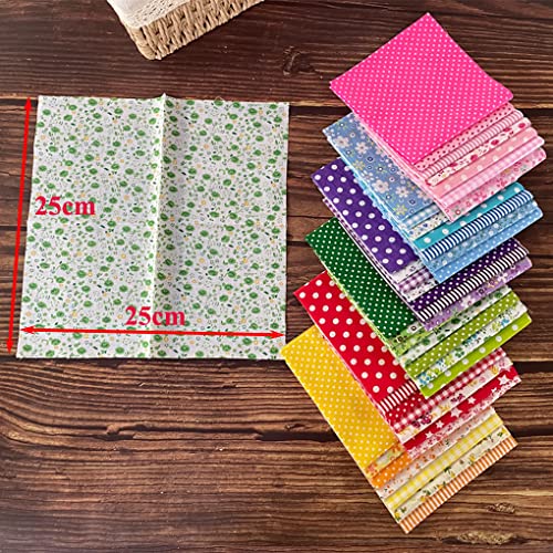 42PCS Cotton Fabric Bundles, 10"x10" Cotton Fabric Patchwork Squares Floral Patterns Printed Arts Craft DIY Cloths for Sewing Quilting Decoration, Scrapbooking, Handwork (25x25 cm - 42PCS)