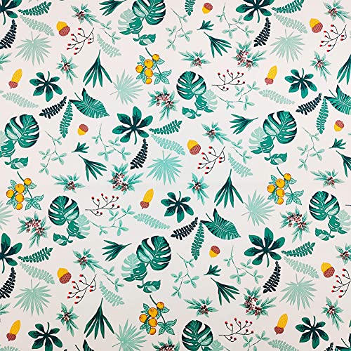 7 pcs/lot Fabric Bundles Top Cotton 19.69" x 19.69" (50cm x 50cm) Quilt, Pre-Cut Squares Sheets for Patchwork Sewing Quilting Crafting, Green Floral. - color: M-7