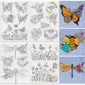18Pcs Insects Flowers Water Soluble Hand Sewing Stabilizers - style: Insects