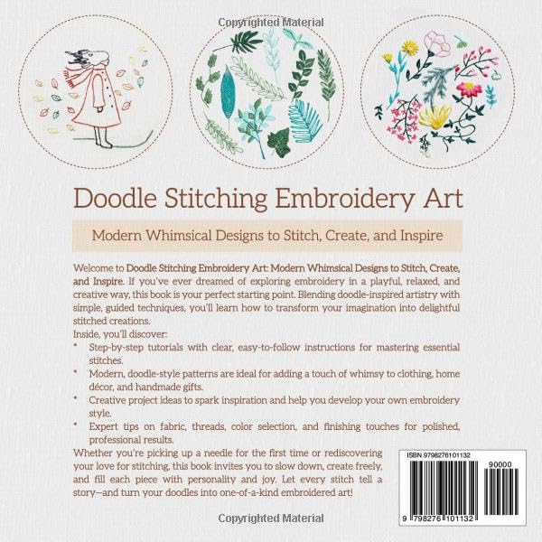 Doodle Stitching Embroidery Art: Modern Whimsical Designs to Stitch, Create, and Inspire