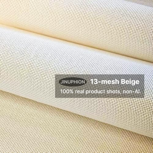 Needlepoint Canvas, 13-Mesh, 20" X 17", Beige Needlepoint Canvas Embroidery Blank Cloth - color: Beige 13-mesh