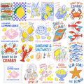 Lemon Sea Iron on Transfers Heat Transfer Viny 20pcs - color: Leopard-16