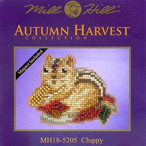 Chippy Beaded Halloween Counted Cross Stitch Kit Mill Hill 2105 Autumn Harvest MH185205